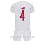 Levné Dětský Fotbalový Dres Dánsko Simon Kjaer 4 Venkovní Mistrovství Světa 2022