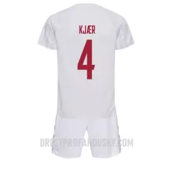 Levné Dětský Fotbalový Dres Dánsko Simon Kjaer 4 Venkovní Mistrovství Světa 2022 Levné Dětský Fotbalový Dres Dánsko Simon Kjaer 4 Venkovní Mistrovství Světa 2022