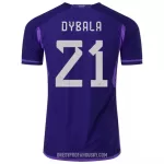 Levné Mužský Fotbalový Dres Argentina DYBALA 21 Venkovní Mistrovství Světa 2022