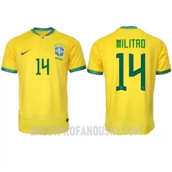 Levné Mužský Fotbalový Dres Brazílie Eder Militao 14 Domácí Mistrovství Světa 2022 Levné Mužský Fotbalový Dres Brazílie Eder Militao 14 Domácí Mistrovství Světa 2022