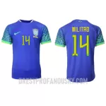 Levné Mužský Fotbalový Dres Brazílie Eder Militao 14 Venkovní Mistrovství Světa 2022