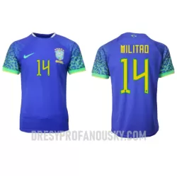 Levné Mužský Fotbalový Dres Brazílie Eder Militao 14 Venkovní Mistrovství Světa 2022 Levné Mužský Fotbalový Dres Brazílie Eder Militao 14 Venkovní Mistrovství Světa 2022