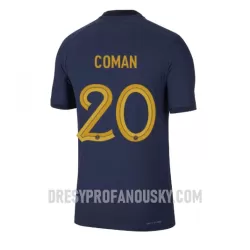 Levné Mužský Fotbalový Dres Francie Kingsley Coman 20 Domácí Mistrovství Světa 2022 Levné Mužský Fotbalový Dres Francie Kingsley Coman 20 Domácí Mistrovství Světa 2022