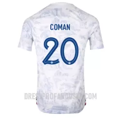 Levné Mužský Fotbalový Dres Francie Kingsley Coman 20 Venkovní Mistrovství Světa 2022 Levné Mužský Fotbalový Dres Francie Kingsley Coman 20 Venkovní Mistrovství Světa 2022