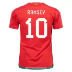 Levné Mužský Fotbalový Dres Wales RAMSEY 10 Domácí Mistrovství Světa 2022