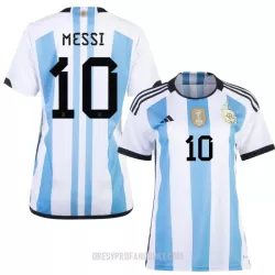 Levné Dámský Fotbalový Dres Argentina 3 Star MESSI 10 Mistrovství Světa 2022 Levné Dámský Fotbalový Dres Argentina 3 Star MESSI 10 Mistrovství Světa 2022