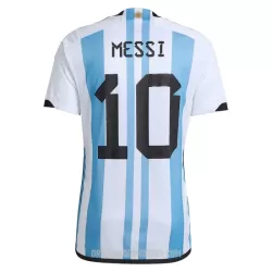 Levné Dětský Fotbalový Dres Argentina 3 Star MESSI 10 Domácí Mistrovství Světa 2022
