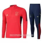 Levné Dětský Ajax Tréninkové teplákové soupravy Čtvrt-Zip 2022-23 Červená