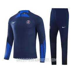 Levné Dětský Paris Saint-Germain Navy Version Tréninkové teplákové soupravy Čtvrt-Zip 2022-23 Levné Dětský Paris Saint-Germain Navy Version Tréninkové teplákové soupravy Čtvrt-Zip 2022-23