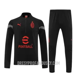 Levné Mužský AC Milán Tréninkové teplákové soupravy Čtvrt-Zip 2022-23 Černá Levné Mužský AC Milán Tréninkové teplákové soupravy Čtvrt-Zip 2022-23 Černá