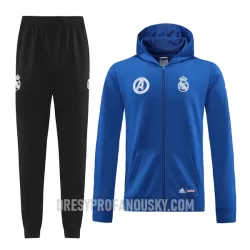 Levné Mužský Real Madrid Tréninkový Bunda Kapucí Soupravy 2022-23 Modrá Levné Mužský Real Madrid Tréninkový Bunda Kapucí Soupravy 2022-23 Modrá