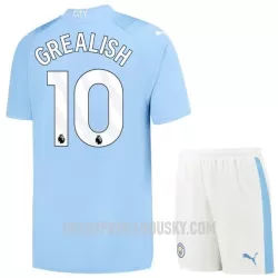 Levné Dětský Fotbalový Dres Manchester City Grealish 10 Domácí 2023-24 Levné Dětský Fotbalový Dres Manchester City Grealish 10 Domácí 2023-24