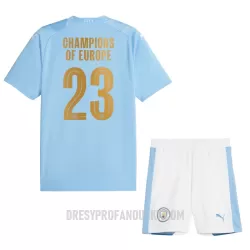 Levné Dětský Fotbalový Dres Manchester City Champions of Europe Domácí 2023-24 Levné Dětský Fotbalový Dres Manchester City Champions of Europe Domácí 2023-24
