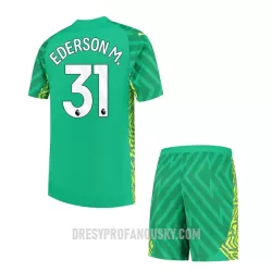 Levné Dětský Fotbalový Dres Manchester City Ederson Brankářské Domácí 2023-24 Levné Dětský Fotbalový Dres Manchester City Ederson Brankářské Domácí 2023-24