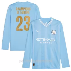 Levné Mužský Fotbalový Dres Manchester City Champions of Europe Domácí 2023-24 Dlouhý Rukáv Levné Mužský Fotbalový Dres Manchester City Champions of Europe Domácí 2023-24 Dlouhý Rukáv