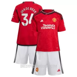 Levné Dětský Fotbalový Dres Manchester United Van De Beek 34 Domácí 2023-24 Levné Dětský Fotbalový Dres Manchester United Van De Beek 34 Domácí 2023-24