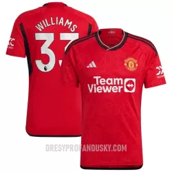 Levné Mužský Fotbalový Dres Manchester United Williams 33 Domácí 2023-24 Levné Mužský Fotbalový Dres Manchester United Williams 33 Domácí 2023-24