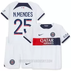 Levné Dětský Fotbalový Dres Paris Saint-Germain N.Mendes 25 Venkovní 2023-24