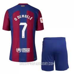 Levné Dětský Fotbalový Dres FC Barcelona O. Dembele 7 Domácí 2023-24 Levné Dětský Fotbalový Dres FC Barcelona O. Dembele 7 Domácí 2023-24