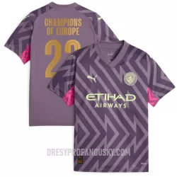 Levné Mužský Fotbalový Dres Manchester City Champions of Europe Venkovní Brankářské 2023-24 Levné Mužský Fotbalový Dres Manchester City Champions of Europe Venkovní Brankářské 2023-24