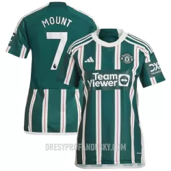 Levné Dámský Fotbalový Dres Manchester United Mount 7 Venkovní 2023-24 Levné Dámský Fotbalový Dres Manchester United Mount 7 Venkovní 2023-24