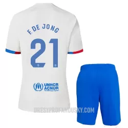 Levné Dětský Fotbalový Dres FC Barcelona Frenkie de Jong 21 Venkovní 2023-24 Levné Dětský Fotbalový Dres FC Barcelona Frenkie de Jong 21 Venkovní 2023-24
