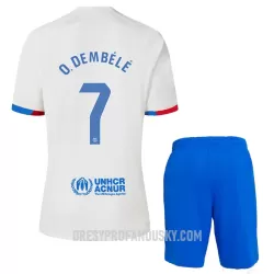 Levné Dětský Fotbalový Dres FC Barcelona O. Dembele 7 Venkovní 2023-24 Levné Dětský Fotbalový Dres FC Barcelona O. Dembele 7 Venkovní 2023-24
