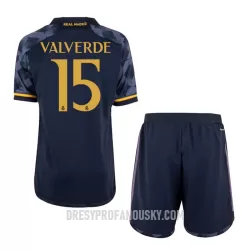 Levné Dětský Fotbalový Dres Real Madrid Valverde 15 Venkovní 2023-24 Levné Dětský Fotbalový Dres Real Madrid Valverde 15 Venkovní 2023-24