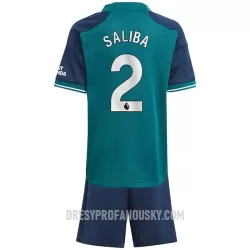 Levné Dětský Fotbalový Dres Arsenal Saliba 2 Alternativní 2023-24