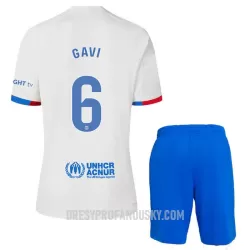 Levné Dětský Fotbalový Dres FC Barcelona Gavi 6 Venkovní 2023-24 Levné Dětský Fotbalový Dres FC Barcelona Gavi 6 Venkovní 2023-24
