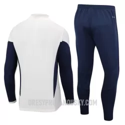 Levné Mužský Itálie Tréninkový Mikina Soupravy Čtvrt-Zip 2023-24 Bílá