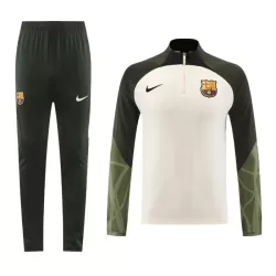 Levné Mužský Barcelona Kit Cream Version Tréninkové teplákové soupravy Čtvrt-Zip 2023-24 Levné Mužský Barcelona Kit Cream Version Tréninkové teplákové soupravy Čtvrt-Zip 2023-24