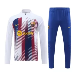 Levné Mužský Barcelona Kit Tréninkové teplákové soupravy Čtvrt-Zip 2023-24 Bílá Levné Mužský Barcelona Kit Tréninkové teplákové soupravy Čtvrt-Zip 2023-24 Bílá