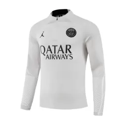 Levné Mužský Paris Saint-Germain Kit Gray Version Tréninkové teplákové soupravy Čtvrt-Zip 2023-24