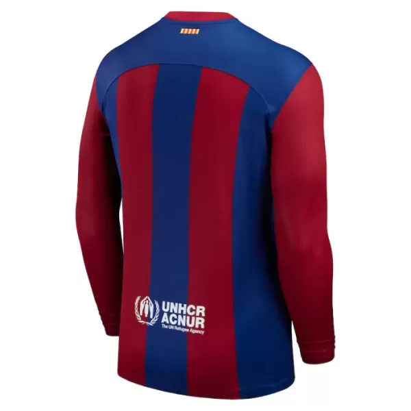 Levné Mužský Fotbalový Dres FC Barcelona Domácí 2023-24 Dlouhý Rukáv