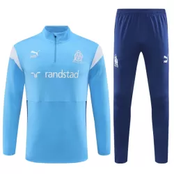 Levné Dětský Olympique de Marseille Kit Tréninkové teplákové soupravy Čtvrt-Zip 2023-24 Modrá