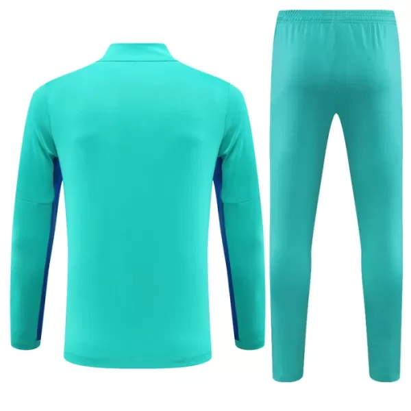 Levné Mužský Barcelona Kit Tréninkové teplákové soupravy Čtvrt-Zip 2023-24 Modrá