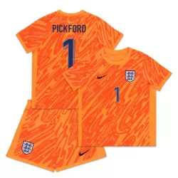Levné Dětský Fotbalový Dres Anglie Pickford 1 Brankářské ME 2024 Oranžový Levné Dětský Fotbalový Dres Anglie Pickford 1 Brankářské ME 2024 Oranžový