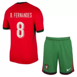Levné Dětský Fotbalový Dres Portugalsko Bruno Fernandes 8 Domácí ME 2024 Levné Dětský Fotbalový Dres Portugalsko Bruno Fernandes 8 Domácí ME 2024