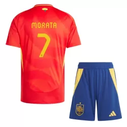 Levné Dětský Fotbalový Dres Španělsko Alvaro Morata 7 Domácí ME 2024 Levné Dětský Fotbalový Dres Španělsko Alvaro Morata 7 Domácí ME 2024