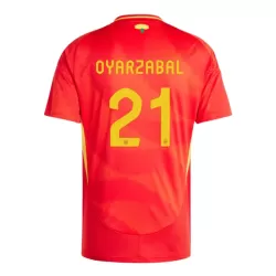 Levné Mužský Fotbalový Dres Španělsko Mikel Oyarzabal 21 Domácí ME 2024 Levné Mužský Fotbalový Dres Španělsko Mikel Oyarzabal 21 Domácí ME 2024