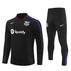 Levné Dětský Barcelona Tréninkové teplákové soupravy Čtvrt-Zip 2024-25 Černá Levné Dětský Barcelona Tréninkové teplákové soupravy Čtvrt-Zip 2024-25 Černá