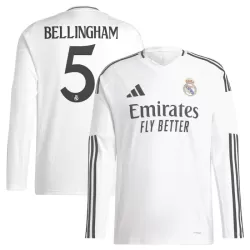 Levné Mužský Fotbalový Dres Real Madrid Bellingham 5 Domácí 2024-25 Dlouhý Rukáv Levné Mužský Fotbalový Dres Real Madrid Bellingham 5 Domácí 2024-25 Dlouhý Rukáv