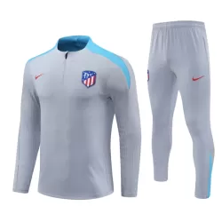 Levné Mužský Atlético Madrid Tréninkové teplákové soupravy Čtvrt-Zip 2024-25 Šedá Levné Mužský Atlético Madrid Tréninkové teplákové soupravy Čtvrt-Zip 2024-25 Šedá