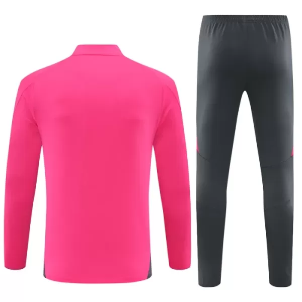 Levné Mužský Německo Color Tréninkové teplákové soupravy Čtvrt-Zip 2024-25 Růžový