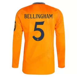 Levné Mužský Fotbalový Dres Real Madrid Bellingham 5 Venkovní 2024-25 Dlouhý Rukáv Levné Mužský Fotbalový Dres Real Madrid Bellingham 5 Venkovní 2024-25 Dlouhý Rukáv