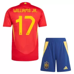 Levné Dětský Fotbalový Dres Španělsko Williams JR 17 Domácí ME 2024 Levné Dětský Fotbalový Dres Španělsko Williams JR 17 Domácí ME 2024
