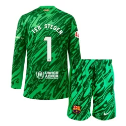 Levné Dětský Fotbalový Dres FC Barcelona Ter Stegen 1 Brankářské Domácí 2024-25 Dlouhý Rukáv Levné Dětský Fotbalový Dres FC Barcelona Ter Stegen 1 Brankářské Domácí 2024-25 Dlouhý Rukáv