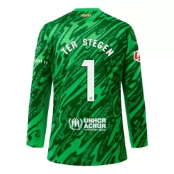 Levné Mužský Fotbalový Dres FC Barcelona Ter Stegen 1 Brankářské Domácí 2024-25 Dlouhý Rukáv Levné Mužský Fotbalový Dres FC Barcelona Ter Stegen 1 Brankářské Domácí 2024-25 Dlouhý Rukáv