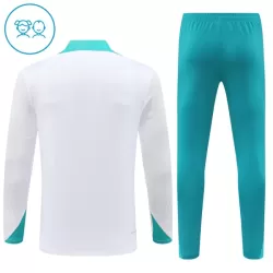 Levné Dětský Portugalsko Tréninkové teplákové soupravy Čtvrt-Zip 2024-25 Bílá